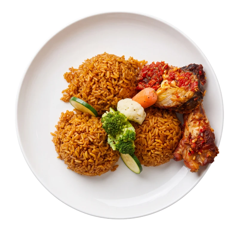 Nigerian jollof rice at D'lara Kitchen in Winnipeg