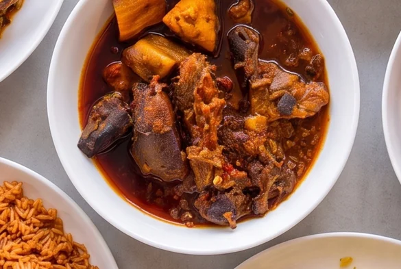 Freshly prepared Nigerian dishes from D'lara Kitchen on Henderson Highway, ready for delivery in Winnipeg